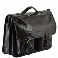 Мужской кожаный портфель Ashwood 8190 BLACK