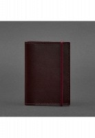 Кожаная обложка для паспорта  1.0 бордовая BN-OP-1-VIN