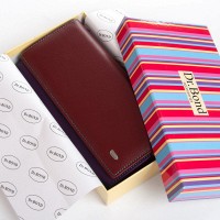 Женский кожаный кошелек Rainbow DR. BOND WRS-501-2 wine red