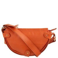 Кожаная женская сумка-клатч LASKARA LK-DM232-orange