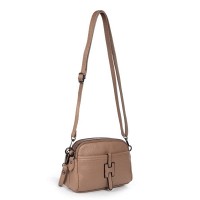 Женский молодежный кожаный клатч ALEX RAI 99102 khaki