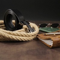 Мужской кожаный ремень автомат Vintage 20262