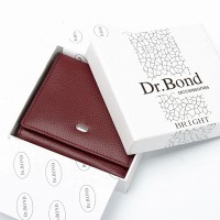 Женский кожаный кошелек Bright DR. BOND WS-219 wine red