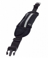Черная сумка на пояс TRAUM 7019-05