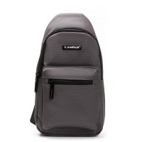 Мужская тканевая сумка-слинг Lanpad 3073 gray