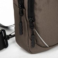 Мужская тканевая сумка-слинг Lanpad 8805 brown мал