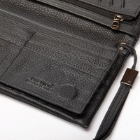 Мужской кожаный кошелек BE BRETTON 162-2 black