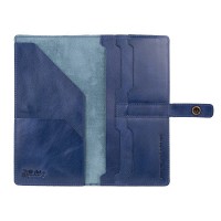 Тревел-кейс из кожи Hi Art TC-01 Crystal Blue Mehendi Classic