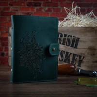 Кожаный картхолдер Hi Art «Mehendi Classic» CH-06 Shabby Alga