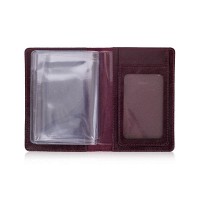 Обложка-органайзер для документов из кожи HiArt AD-01 7 Wonders of the World темно-фиолетовый