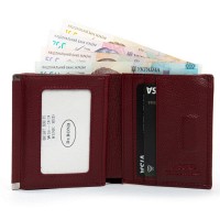 Женский кожаный кошелек Bright DR. BOND WS-33 wine red
