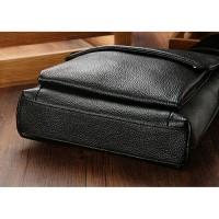 Мужская кожаная черная сумка-планшет TIDING BAG A25-1278A