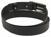 Мужской кожаный ремень под брюки Skipper 1035-35 черный 3,5 см