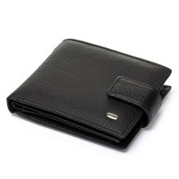 Мужской кожаный кошелек  DR. BOND M18055-1CK black