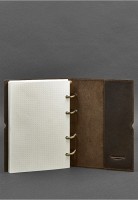 Кожаный блокнот на кольцах (софт-бук) BlankNote 9.0 в мягкой коричневой обложке BN-SB-9-SOFT-O