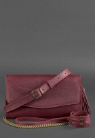 Женская кожаная сумка BlankNote Элис бордовая crazy horse - BN-BAG-7-VIN-KR