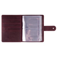 Кожаный картхолдер Hi Art «Mehendi Classic» CH-06 Shabby Plum