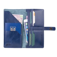 Тревел-кейс из кожи Hi Art TC-01 Crystal Blue Mehendi Classic