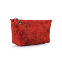Женская косметичка из кожи Hi Art «Mehendi Art» CB-02 Shabby Red Berry