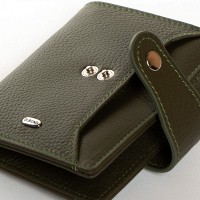 Женский кожаный кошелек Classik  DR. BOND WN-23-15 green