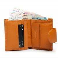 Женский кожаный кошелек Bright DR. BOND WS-36 yellow