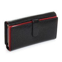Женский кожаный кошелек BR DR. BOND W46-4 black-red