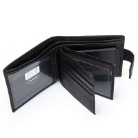 Мужской кожаный кошелек  DR. BOND M18055-1CK black