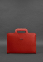 Женская кожаная сумка для ноутбука и документов красная BlankNote BN-BAG-36-RED