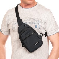 Мужская тканевая сумка-слинг Lanpad 82081 black