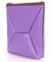 Кожаная косметичка-клатч POOLPARTY THE X violet