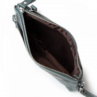Женская кожаная косметичка Cosmetic  A-00276 blue