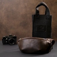 Кожаная сумка на пояс GRANDE PELLE 11154