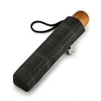 Механический мужской зонт Fulton G868 Hackney-2 Charcoal Check (Темно-серая клетка)