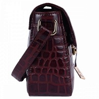 Женская кожаная сумка Ashwood C50 Bordo (Бордовый)