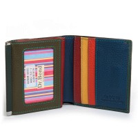 Женский кожаный кошелек Rainbow DR. BOND WRS-33-1 green