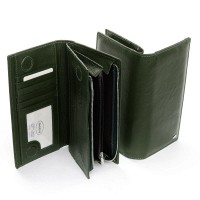 Женский кожаный кошелек Classik  DR. BOND WMB-3M green