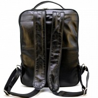 Кожаный мужской черный рюкзак TARWA ga-7284-3md