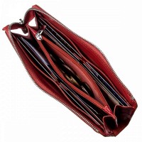 Красный женский кожаный кошелёк  SHVIGEL 16185