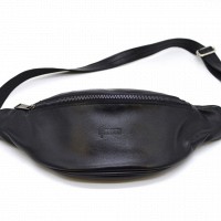 Кожаная черная сумка на пояс Tarwa ga-3035-3md
