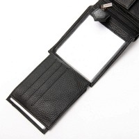 Мужской кожаный кошелек BE BRETTON 208-Y3204 black croco