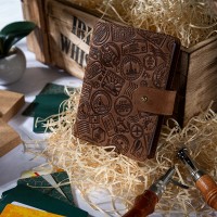 Кожаный картхолдер Hi Art «Let's Go Travel» CH-06 Shabby Cumaru