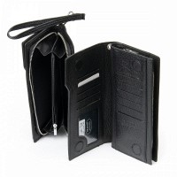 Кожаный мужской кошелек Classic DR. BOND WMB-2M black