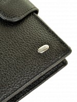 Мужской кожаный черный кошелек Classik dr.Bond M24 black