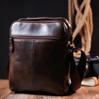 Мужская кожаная сумка через плечо Vintage 20824