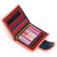 Женский кожаный кошелек Rainbow DR. BOND WRS-415-1 pink