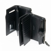 Мужское кожаное портмоне Classic  DR. BOND MB-2 black