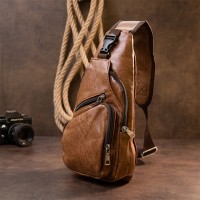 Мужская сумка слинг из кожзаменителя Vintage 20573