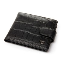 Мужской кожаный кошелек BE BRETTON Y210 black croco