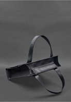 Женский кожаный шоппер Бэтси с карманом синяя Краст  BN-BAG-10-1-NAVY-BLUE