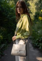 Женская кожаная сумка Ester серая TW-ESTER-GREY